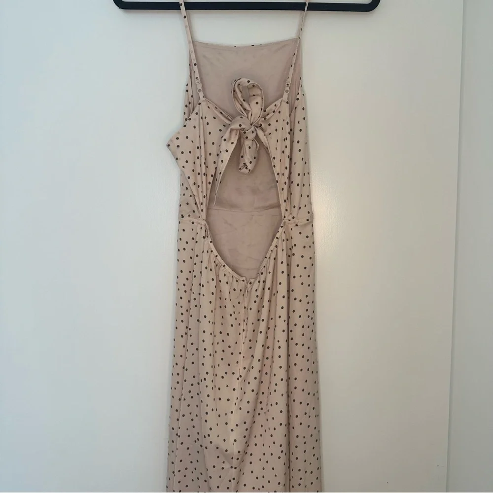 Karli‎ Kloss for Express Pink Polkadot Maxi Dress